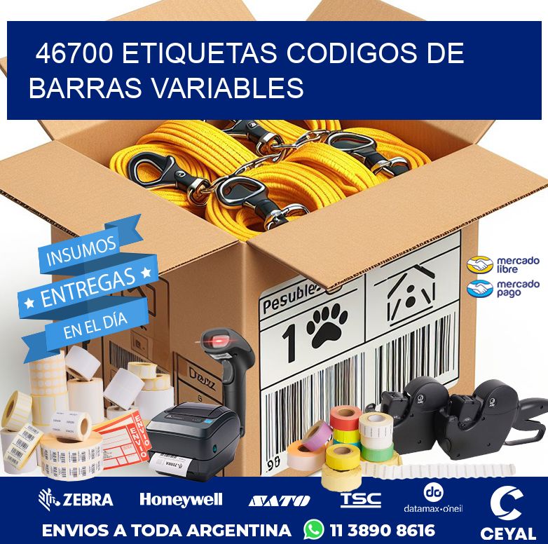 46700 ETIQUETAS CODIGOS DE BARRAS VARIABLES