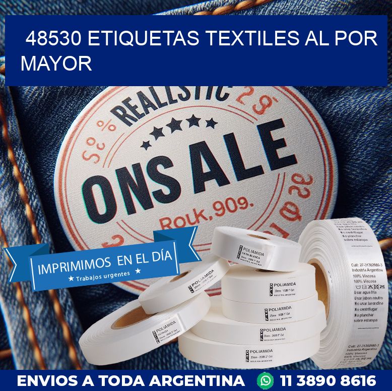 48530 ETIQUETAS TEXTILES AL POR MAYOR