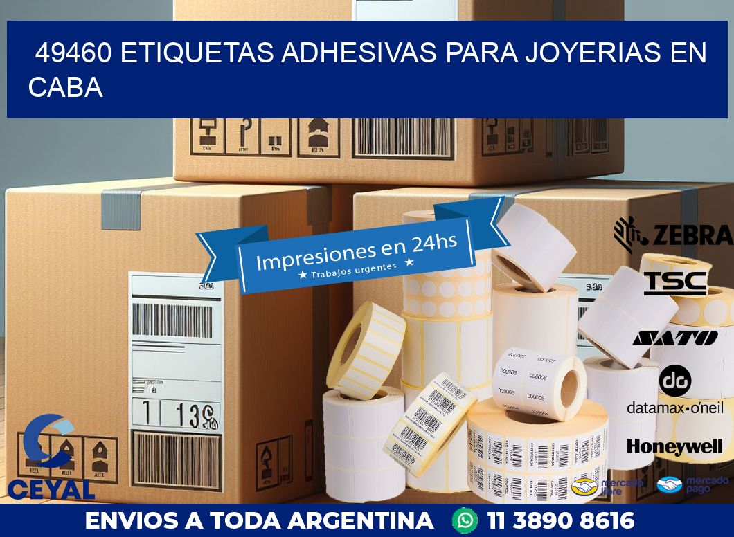 49460 ETIQUETAS ADHESIVAS PARA JOYERIAS EN CABA
