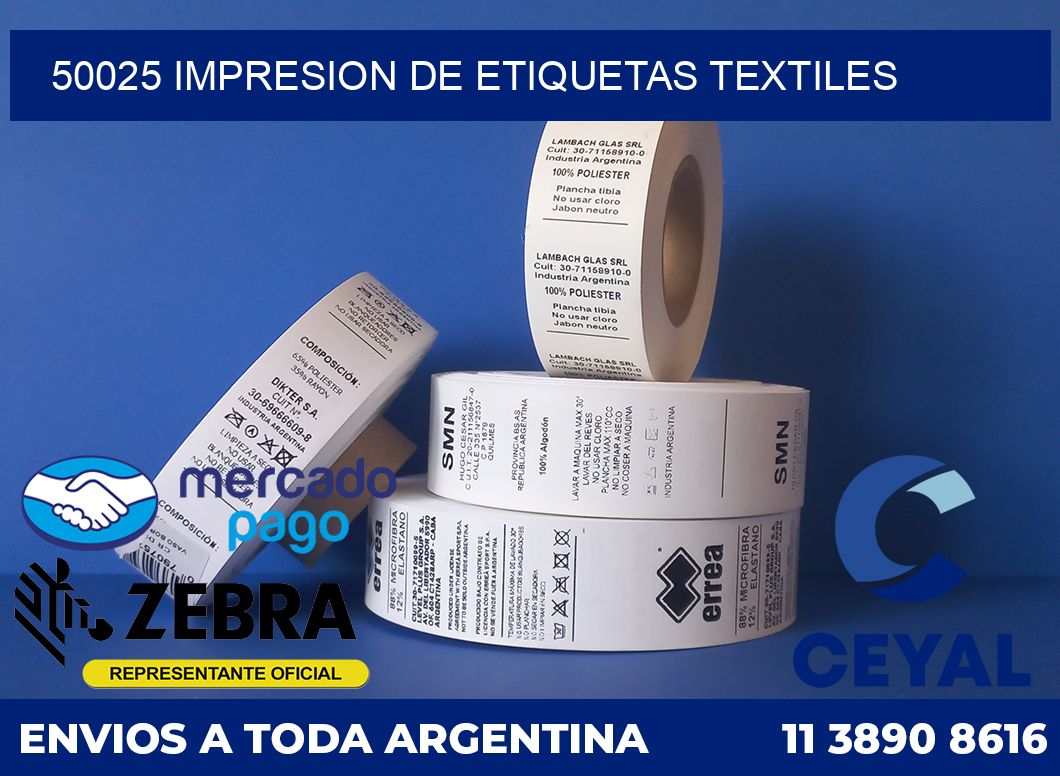 50025 IMPRESION DE ETIQUETAS TEXTILES