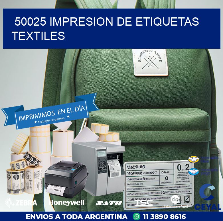 50025 IMPRESION DE ETIQUETAS TEXTILES