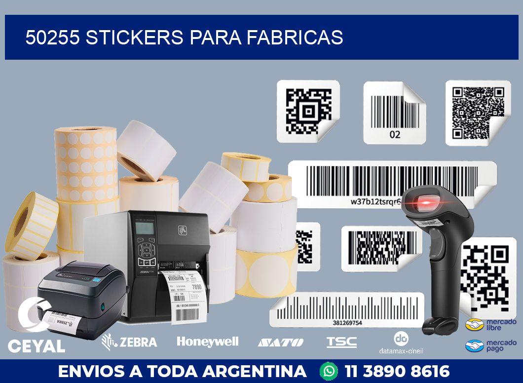 50255 STICKERS PARA FABRICAS