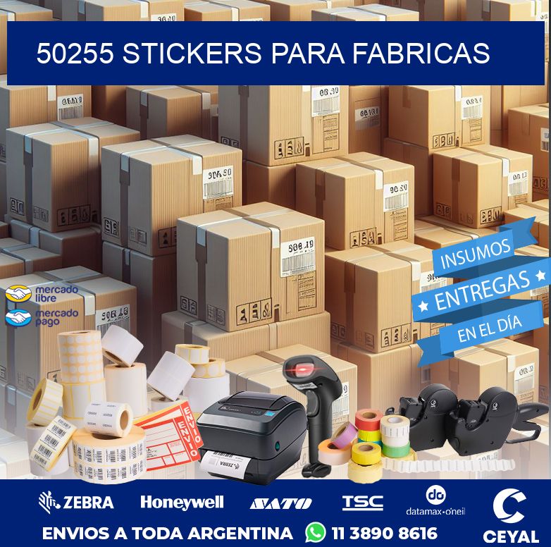 50255 STICKERS PARA FABRICAS