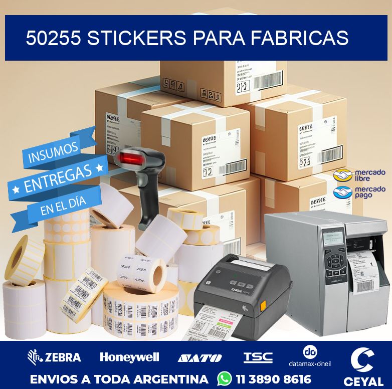 50255 STICKERS PARA FABRICAS