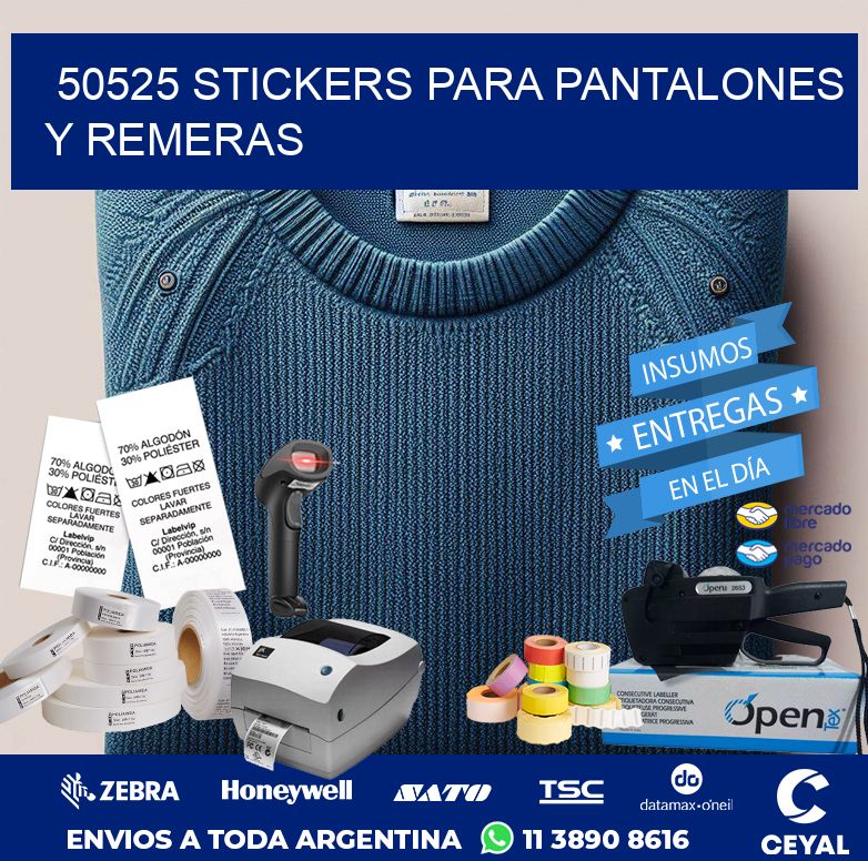 50525 STICKERS PARA PANTALONES Y REMERAS
