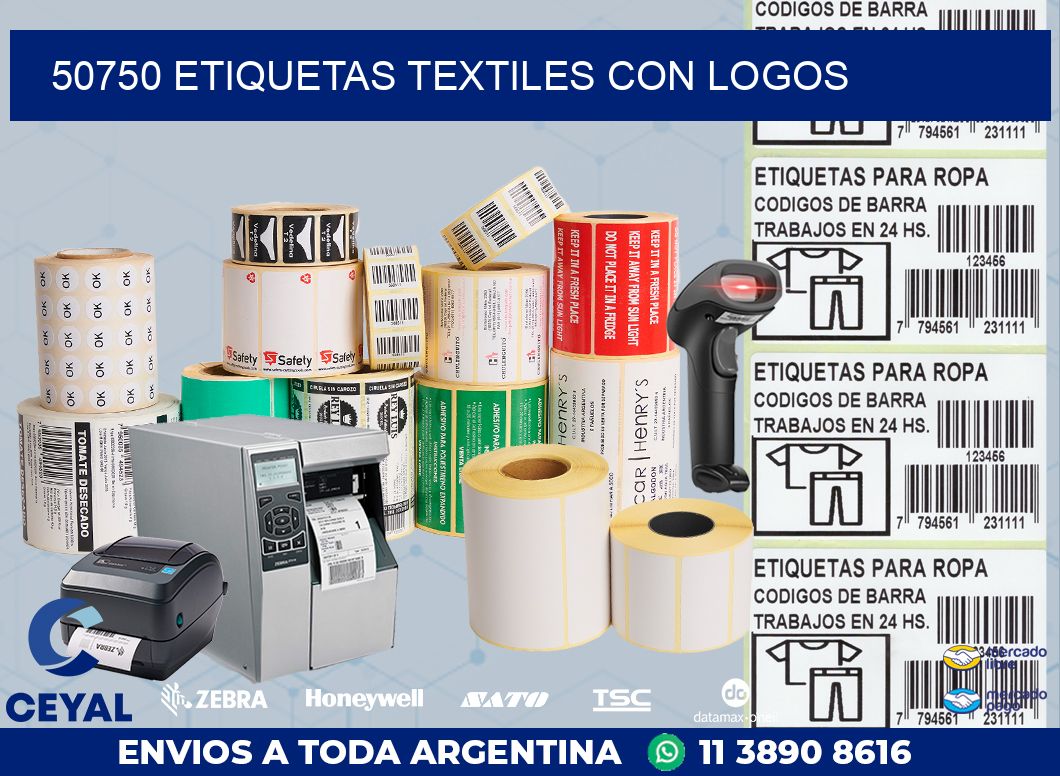 50750 ETIQUETAS TEXTILES CON LOGOS