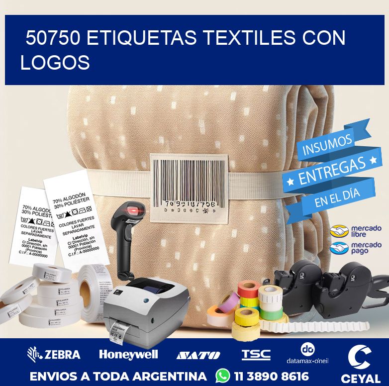 50750 ETIQUETAS TEXTILES CON LOGOS