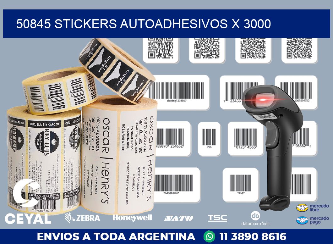 50845 STICKERS AUTOADHESIVOS X 3000