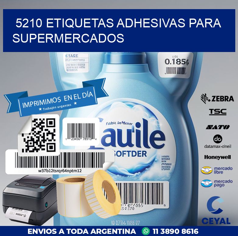 5210 ETIQUETAS ADHESIVAS PARA SUPERMERCADOS
