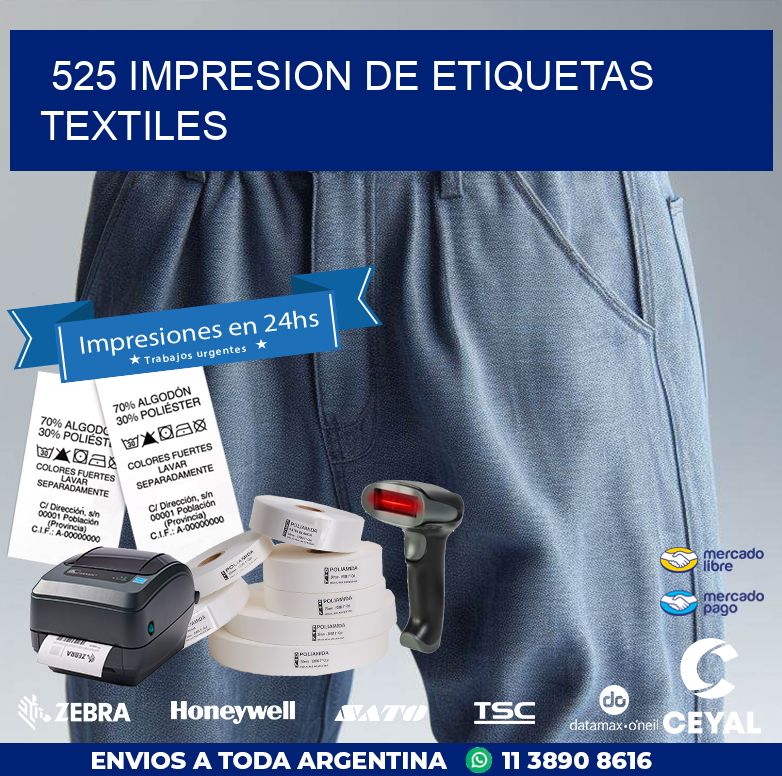 525 IMPRESION DE ETIQUETAS TEXTILES