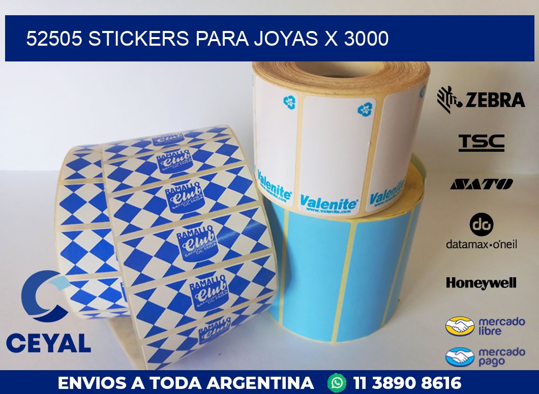 52505 STICKERS PARA JOYAS X 3000