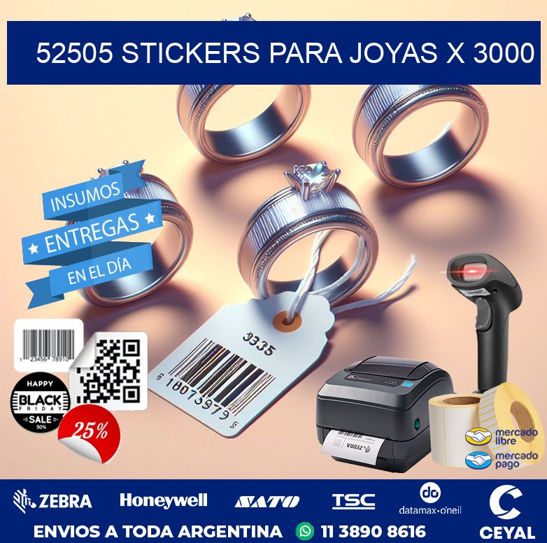 52505 STICKERS PARA JOYAS X 3000