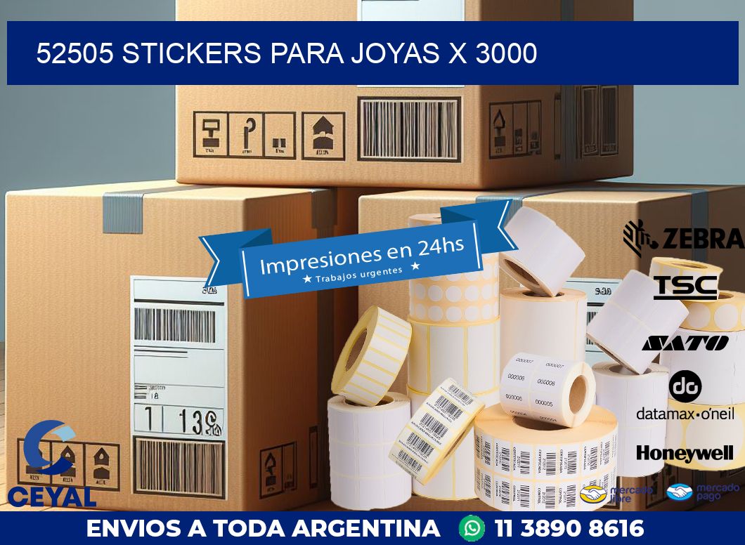 52505 STICKERS PARA JOYAS X 3000