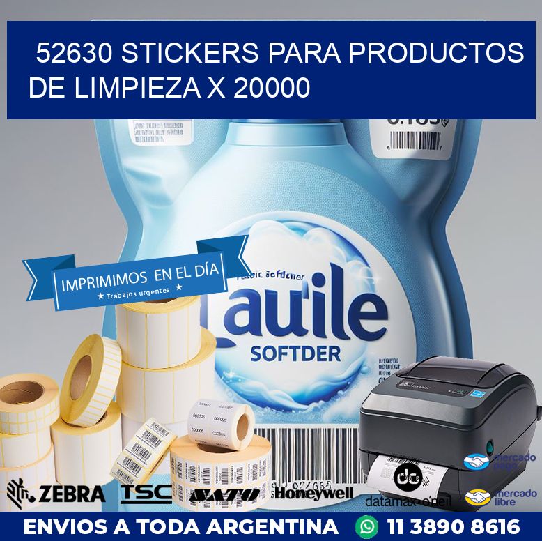 52630 STICKERS PARA PRODUCTOS DE LIMPIEZA X 20000