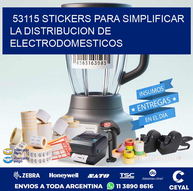 53115 STICKERS PARA SIMPLIFICAR LA DISTRIBUCION DE ELECTRODOMESTICOS