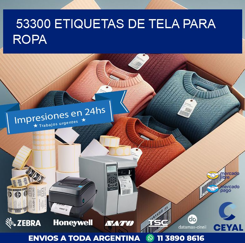 53300 ETIQUETAS DE TELA PARA ROPA