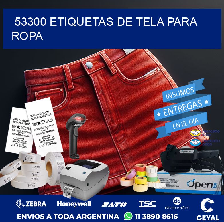 53300 ETIQUETAS DE TELA PARA ROPA