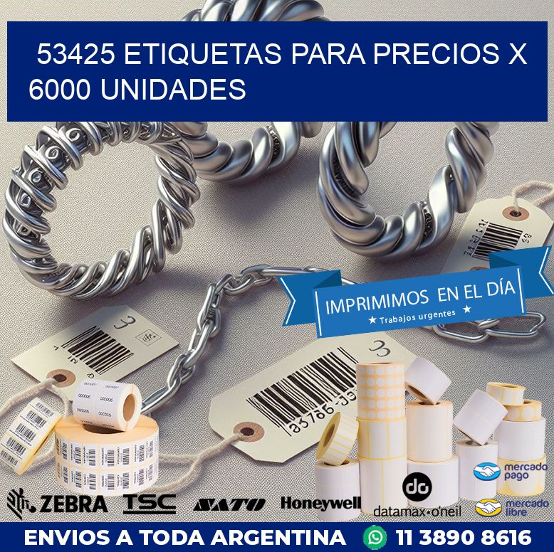 53425 ETIQUETAS PARA PRECIOS X 6000 UNIDADES