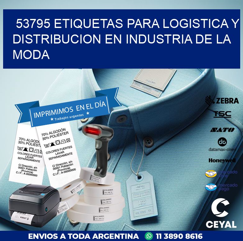 53795 ETIQUETAS PARA LOGISTICA Y DISTRIBUCION EN INDUSTRIA DE LA MODA