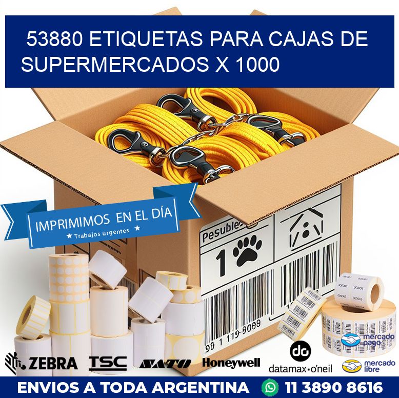 53880 ETIQUETAS PARA CAJAS DE SUPERMERCADOS X 1000