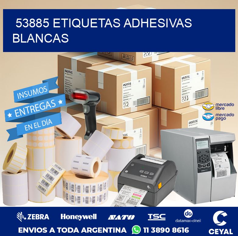 53885 ETIQUETAS ADHESIVAS BLANCAS