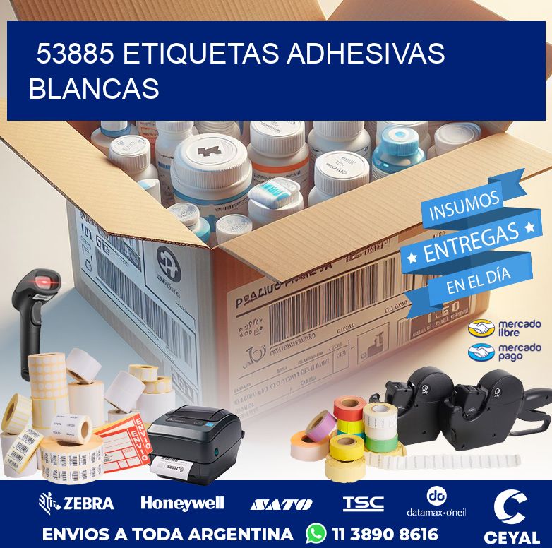 53885 ETIQUETAS ADHESIVAS BLANCAS