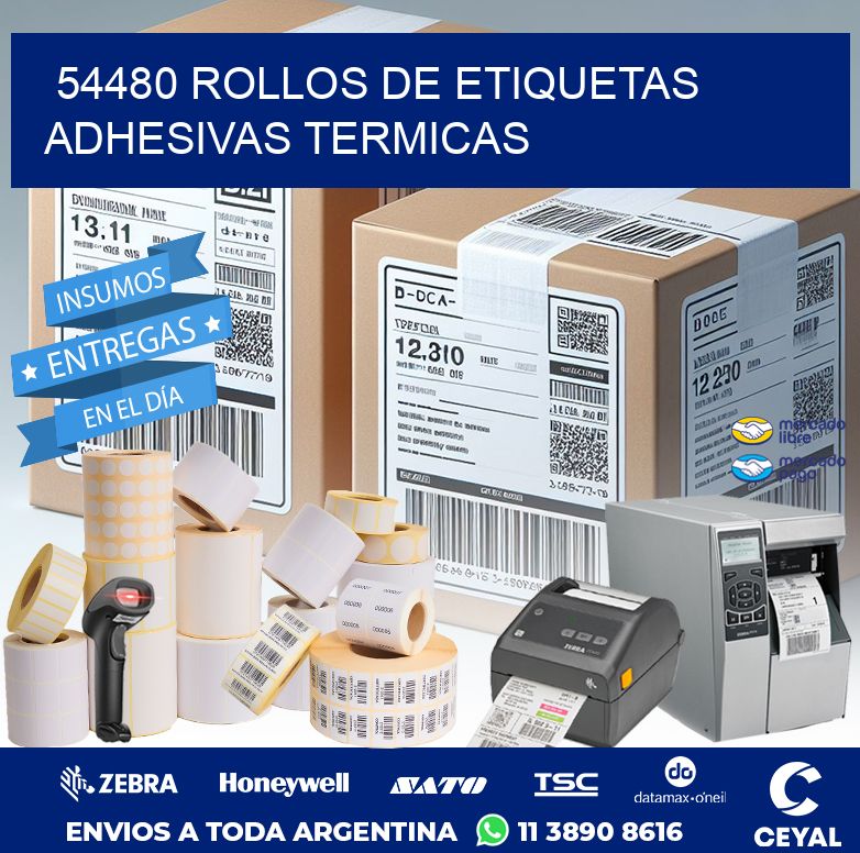 54480 ROLLOS DE ETIQUETAS ADHESIVAS TERMICAS