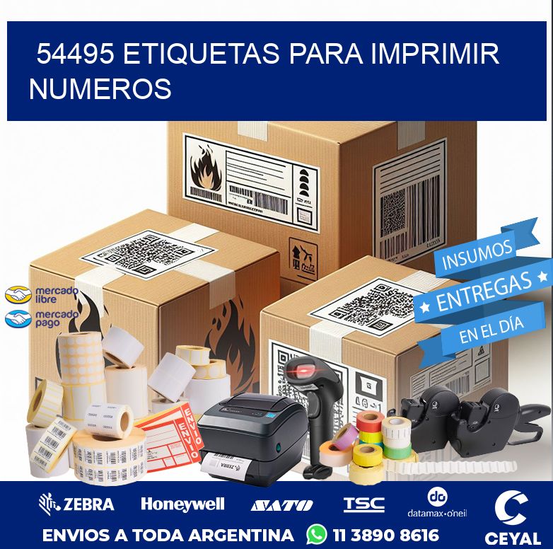 54495 ETIQUETAS PARA IMPRIMIR NUMEROS