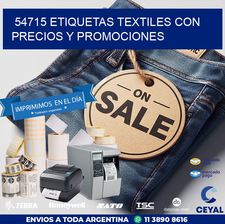 54715 ETIQUETAS TEXTILES CON PRECIOS Y PROMOCIONES