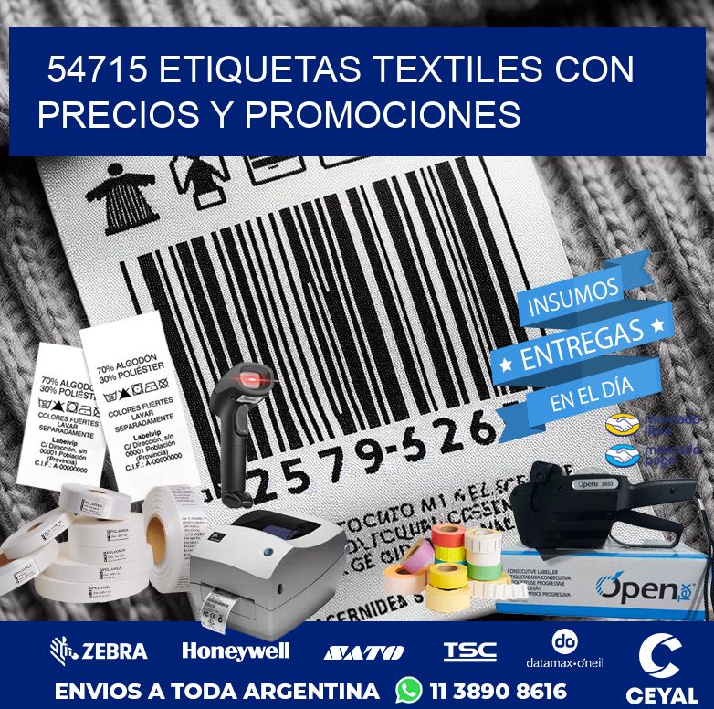 54715 ETIQUETAS TEXTILES CON PRECIOS Y PROMOCIONES