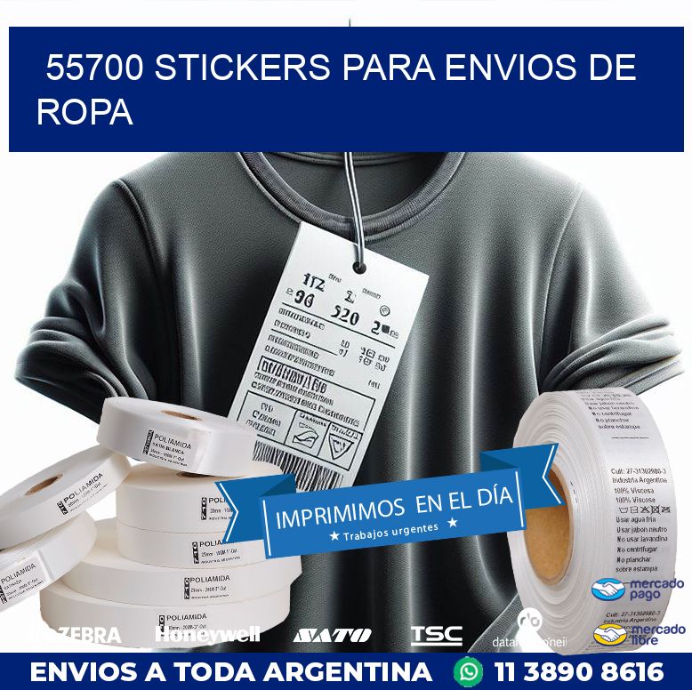 55700 STICKERS PARA ENVIOS DE ROPA