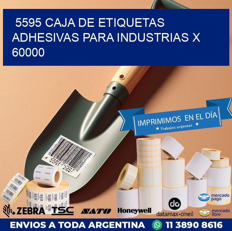 5595 CAJA DE ETIQUETAS ADHESIVAS PARA INDUSTRIAS X 60000
