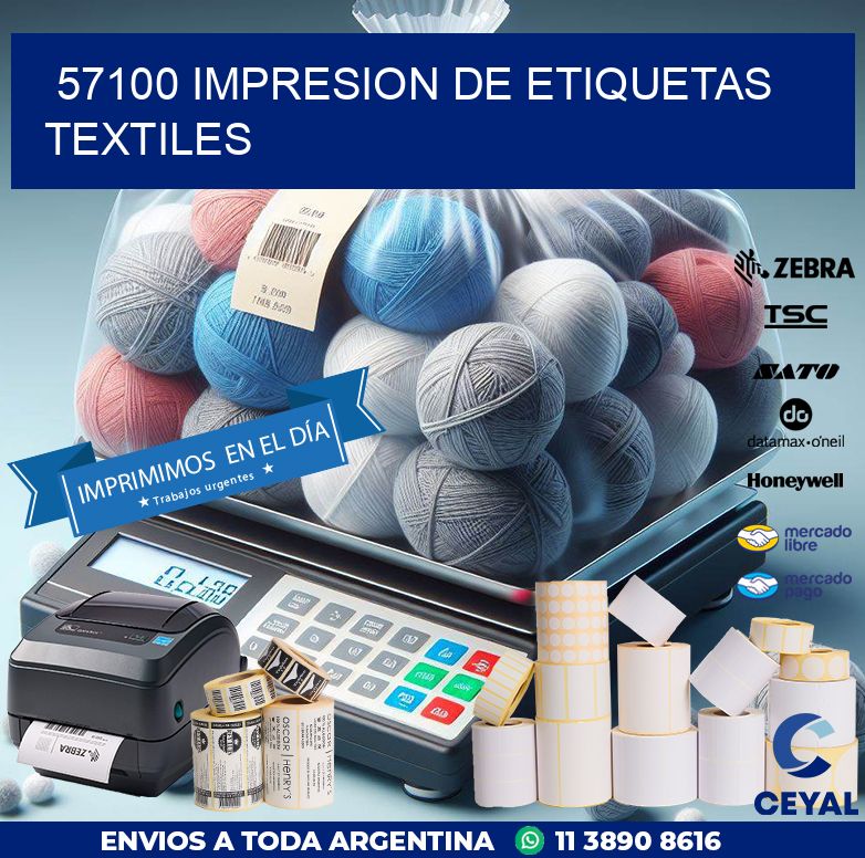57100 IMPRESION DE ETIQUETAS TEXTILES