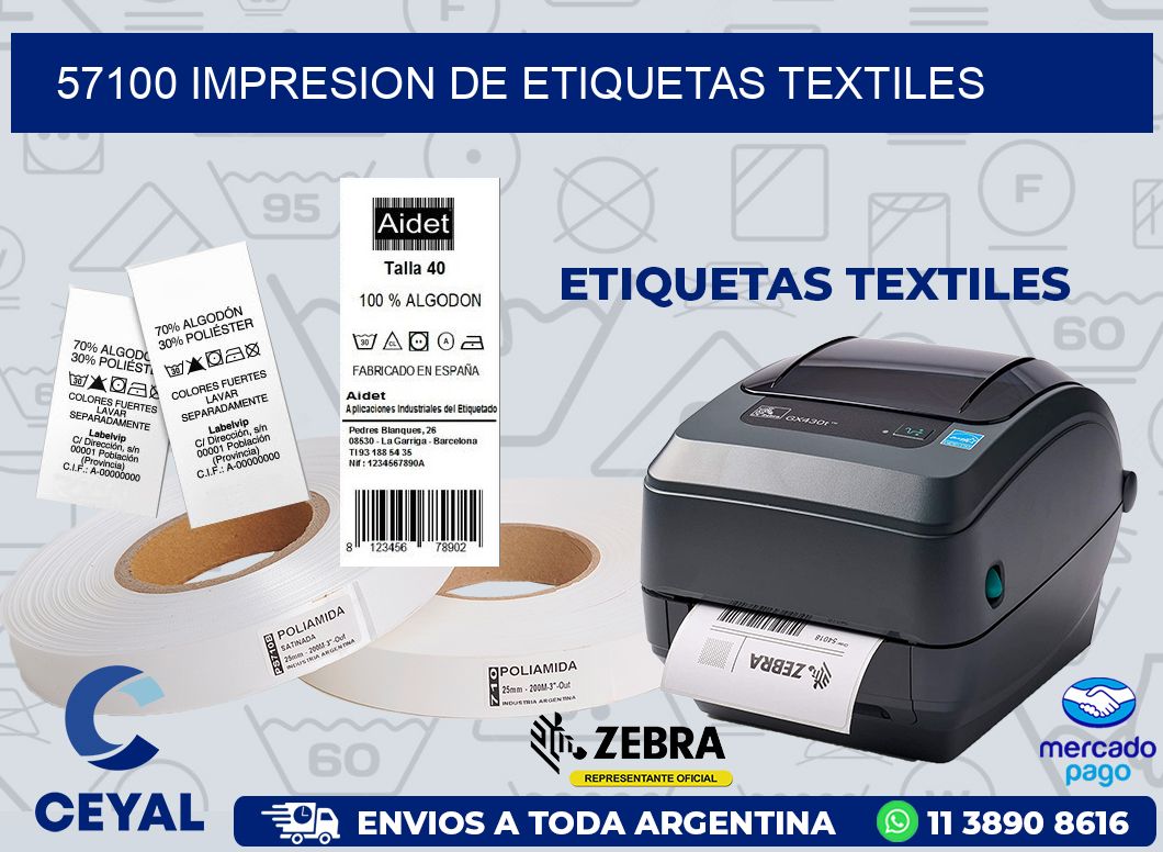 57100 IMPRESION DE ETIQUETAS TEXTILES