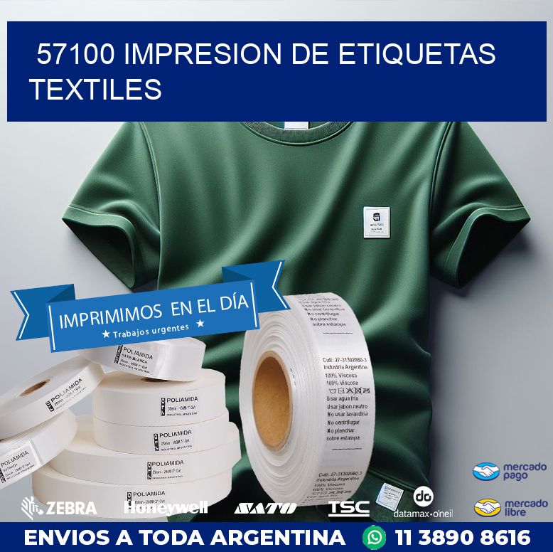 57100 IMPRESION DE ETIQUETAS TEXTILES