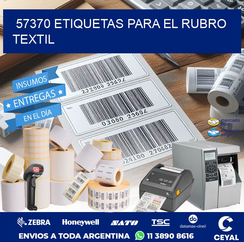57370 ETIQUETAS PARA EL RUBRO TEXTIL