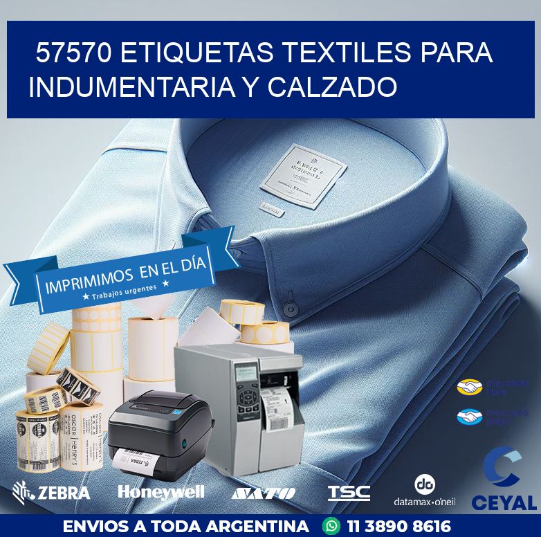 57570 ETIQUETAS TEXTILES PARA INDUMENTARIA Y CALZADO