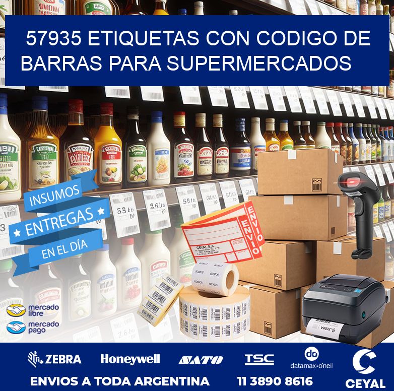57935 ETIQUETAS CON CODIGO DE BARRAS PARA SUPERMERCADOS