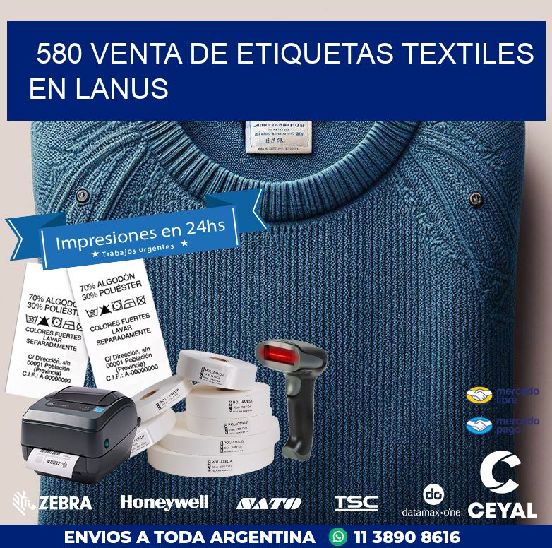 580 VENTA DE ETIQUETAS TEXTILES EN LANUS