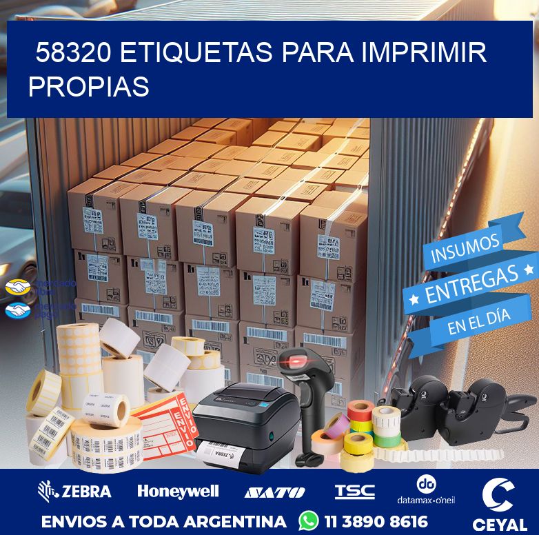 58320 ETIQUETAS PARA IMPRIMIR PROPIAS