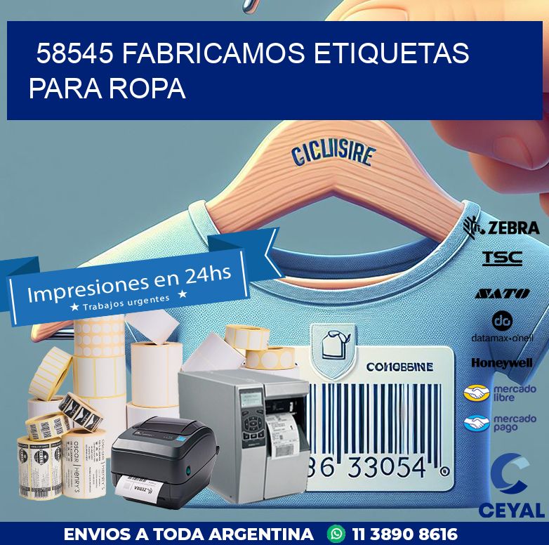 58545 FABRICAMOS ETIQUETAS PARA ROPA