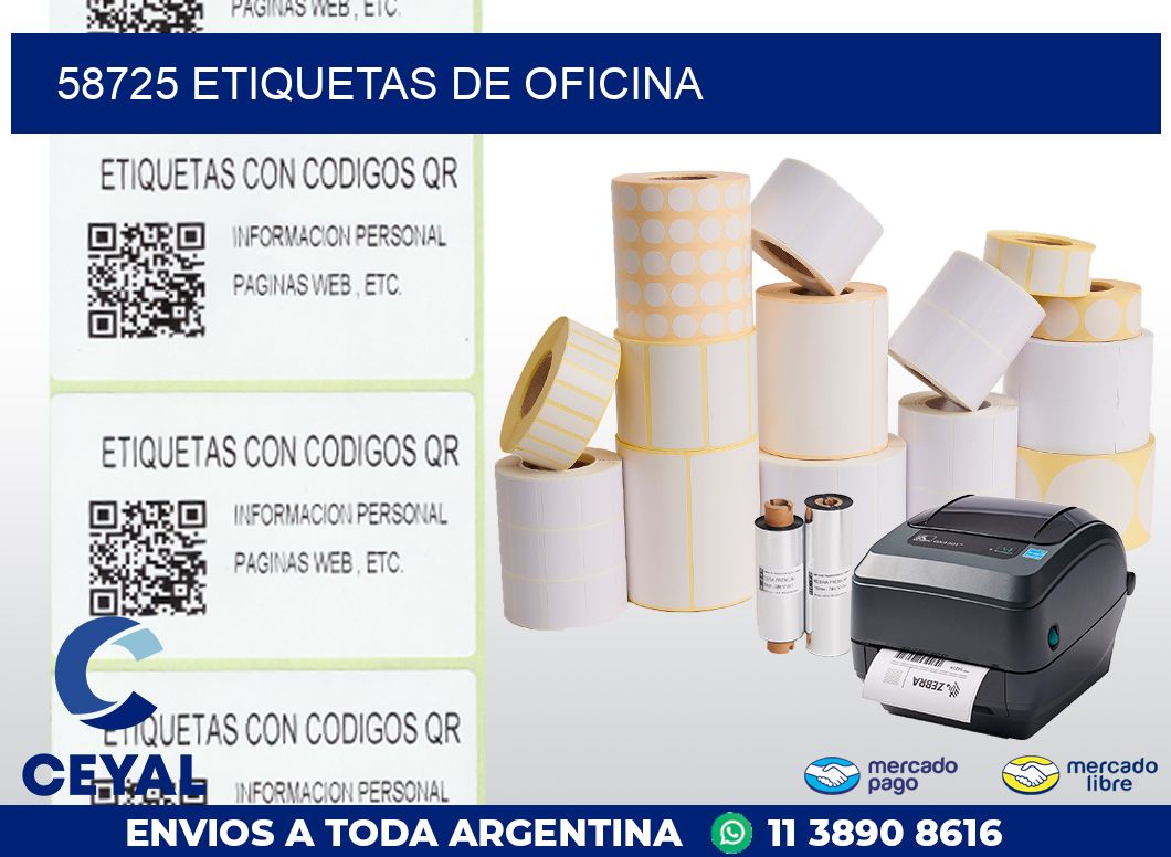 58725 ETIQUETAS DE OFICINA