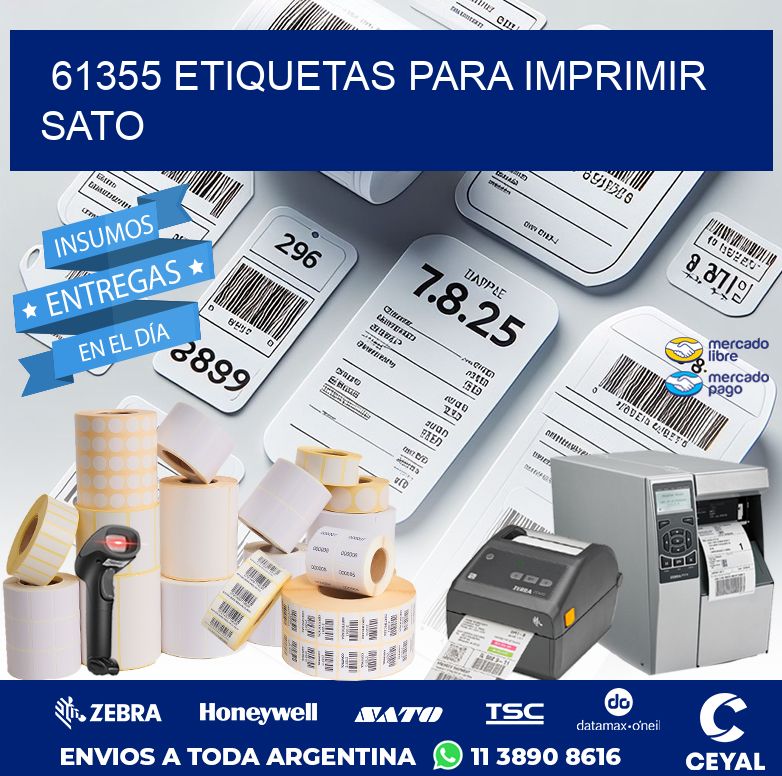 61355 ETIQUETAS PARA IMPRIMIR SATO