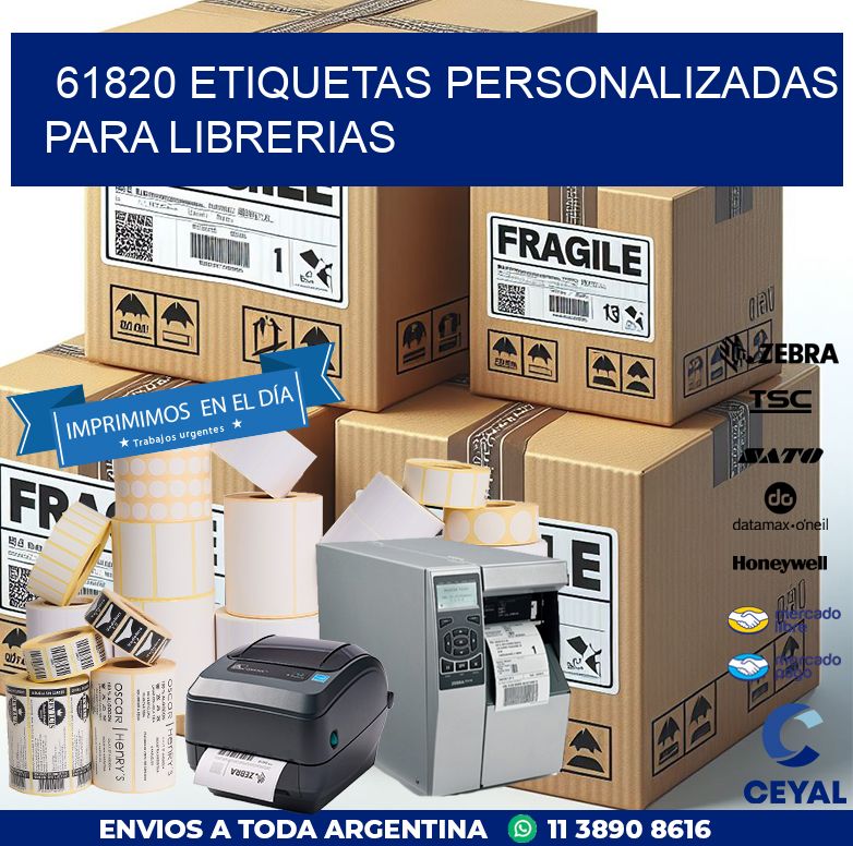 61820 ETIQUETAS PERSONALIZADAS PARA LIBRERIAS