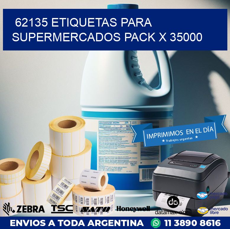 62135 ETIQUETAS PARA SUPERMERCADOS PACK X 35000