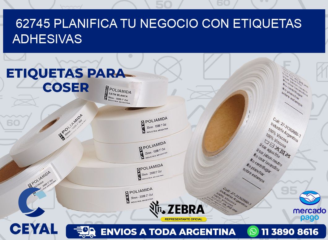 62745 PLANIFICA TU NEGOCIO CON ETIQUETAS ADHESIVAS