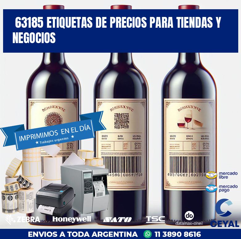 63185 ETIQUETAS DE PRECIOS PARA TIENDAS Y NEGOCIOS