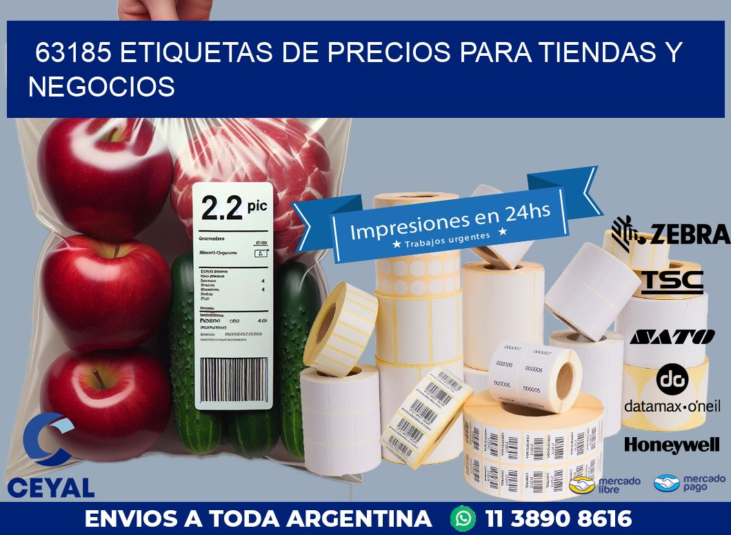 63185 ETIQUETAS DE PRECIOS PARA TIENDAS Y NEGOCIOS