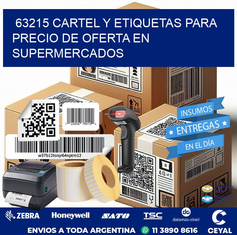 63215 CARTEL Y ETIQUETAS PARA PRECIO DE OFERTA EN SUPERMERCADOS