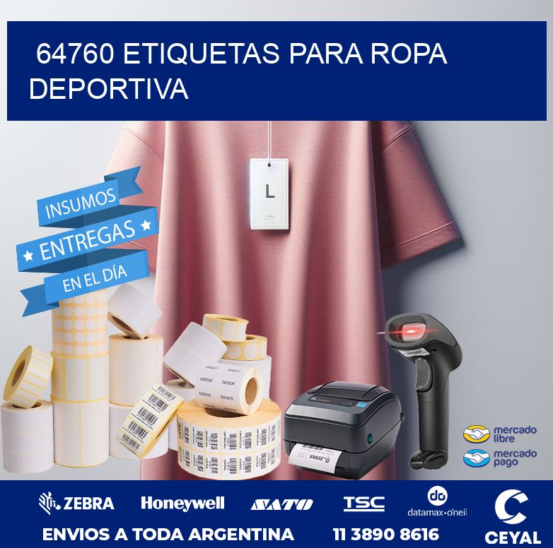 64760 ETIQUETAS PARA ROPA DEPORTIVA